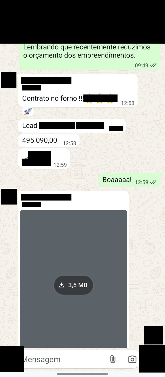 Contrato fechado pelo lead